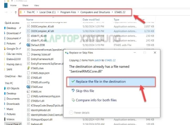 hướng dẫn cài phần mềm etabs v22 bản quyền 5