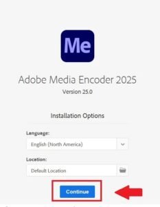 Hướng dẫn cài Adobe Media Encoder 2025